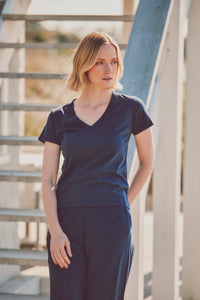 Rosa Distressed V-Neck