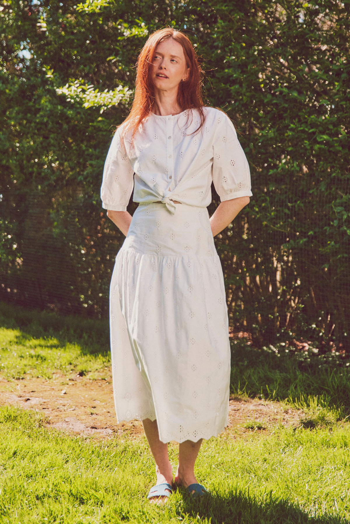 Cambria Eyelet Skirt
