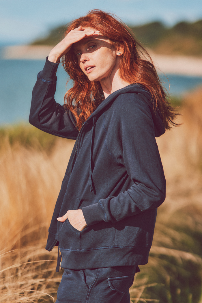 navy french terry sweatshirt