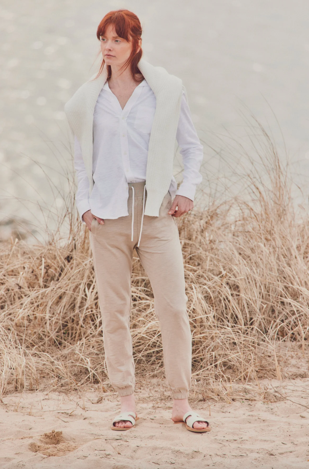 model wearing neutral leallo outfit