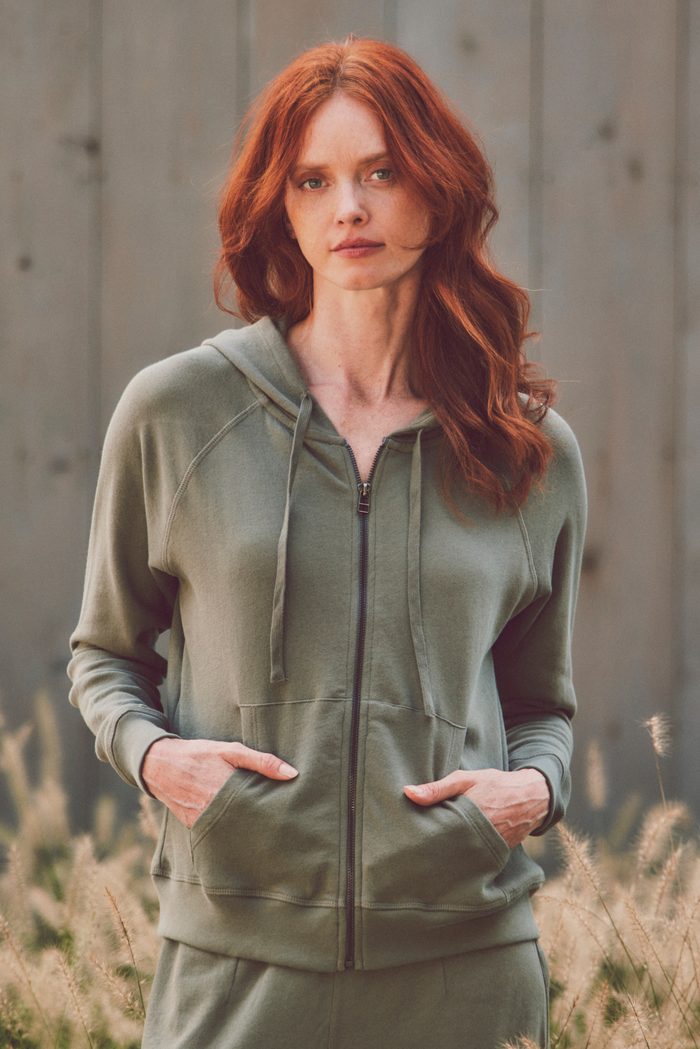 olive women’s french terry sweatshirt