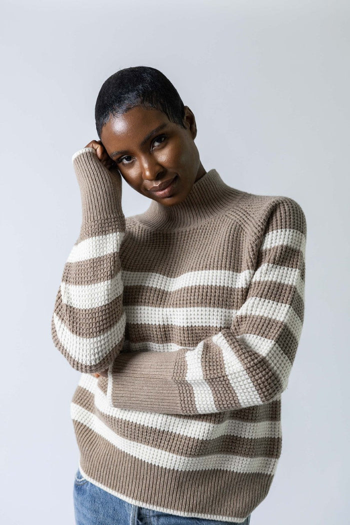 Striped Standneck Sweater