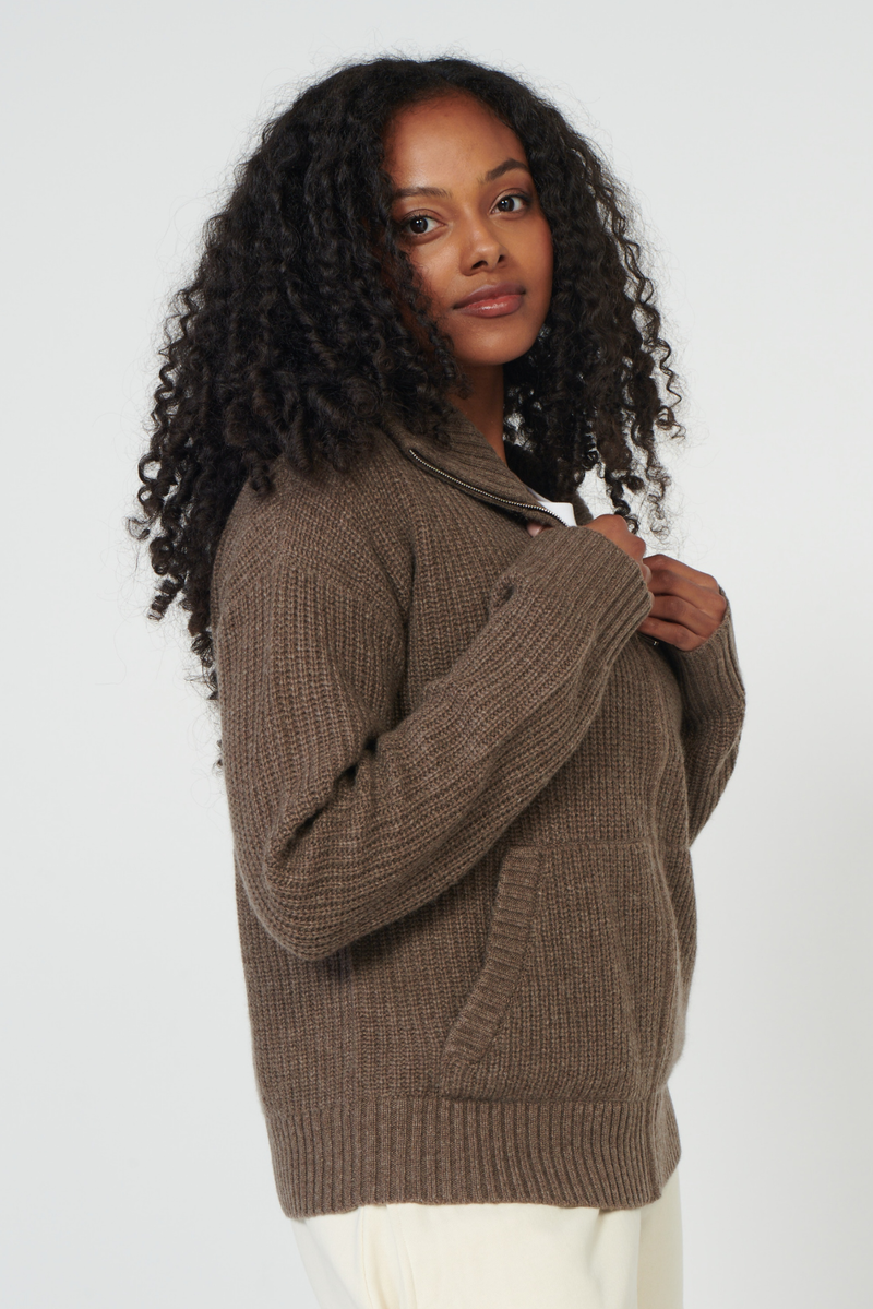 Bay Street Cashmere Zip Up