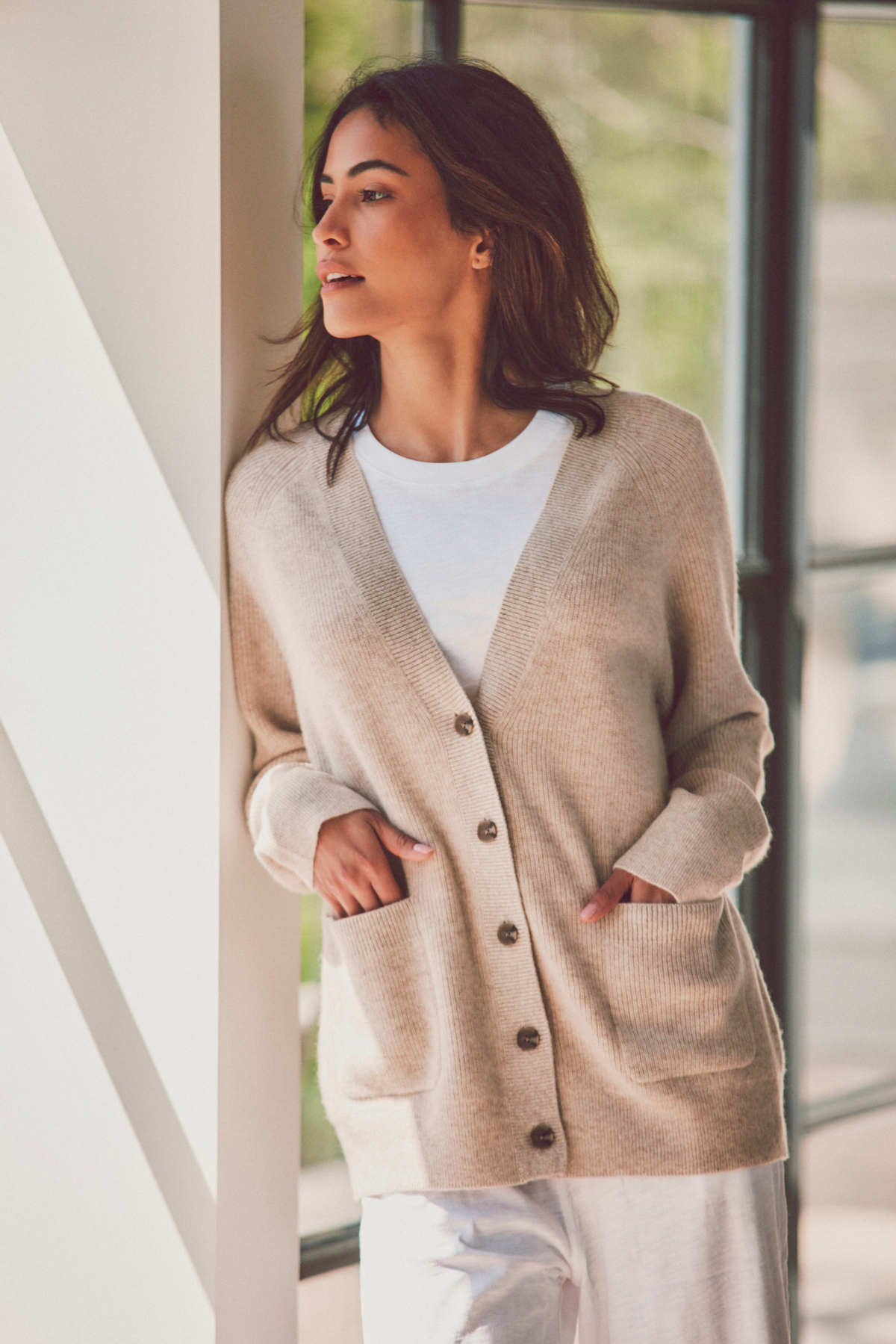 Jesse Ribbed Cashmere Cardigan