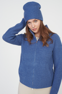 Cashmere Ribbed Beanie
