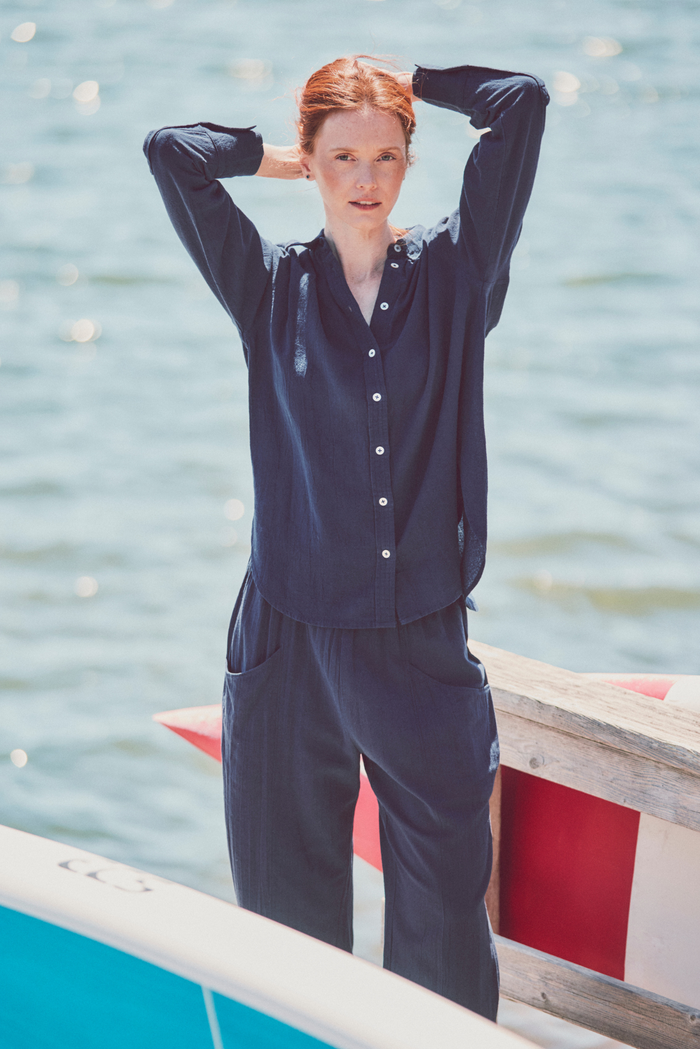 Kelli Gauze Button-Down