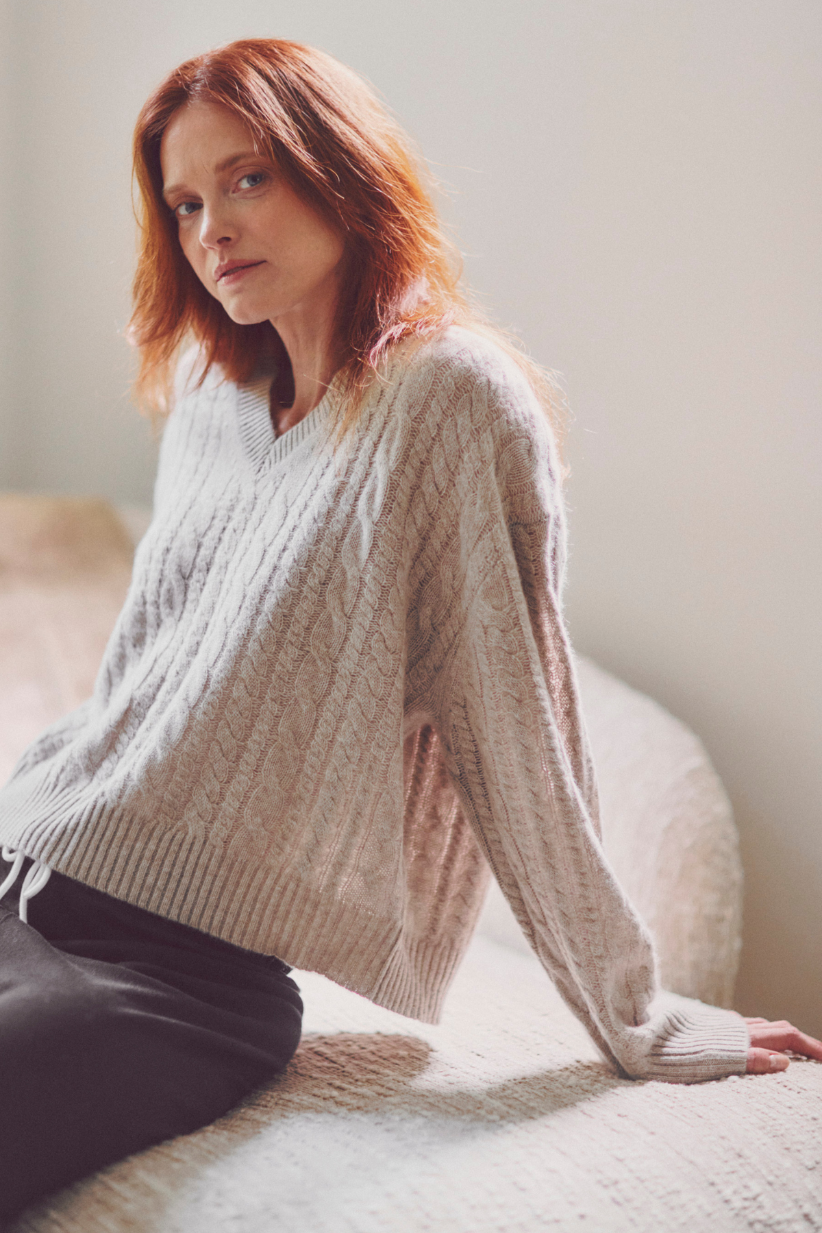 Maidstone Cable V-Neck