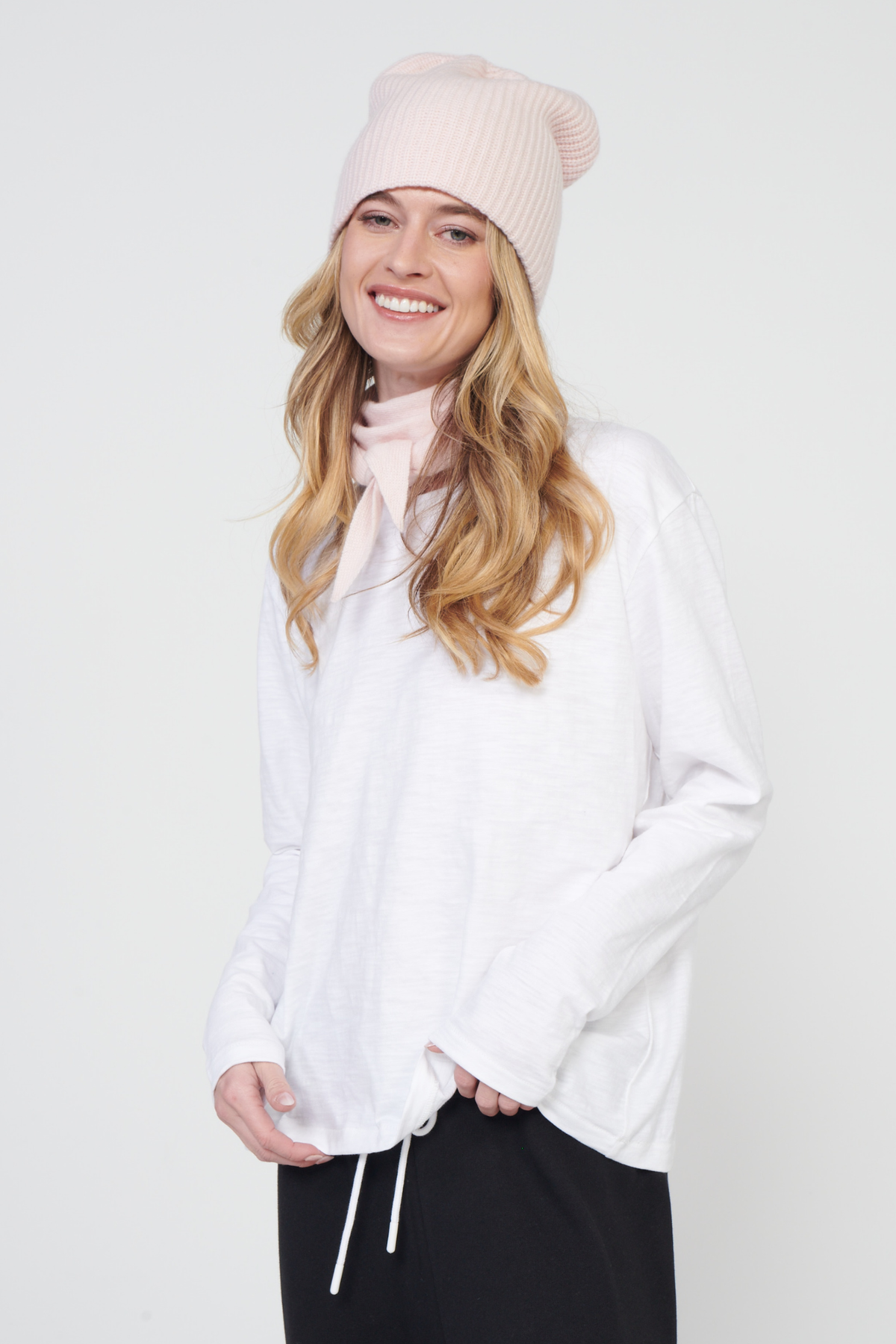 Cashmere Ribbed Beanie