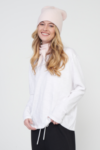 Cashmere Ribbed Beanie