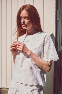 Cambria Eyelet Tee
