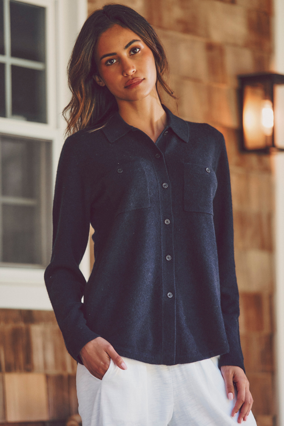 Sharon Cashmere Button-Down