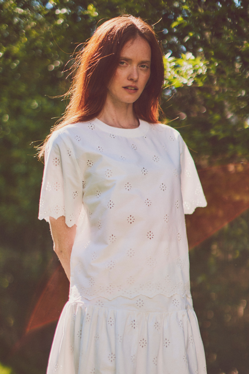 Cambria Eyelet Tee