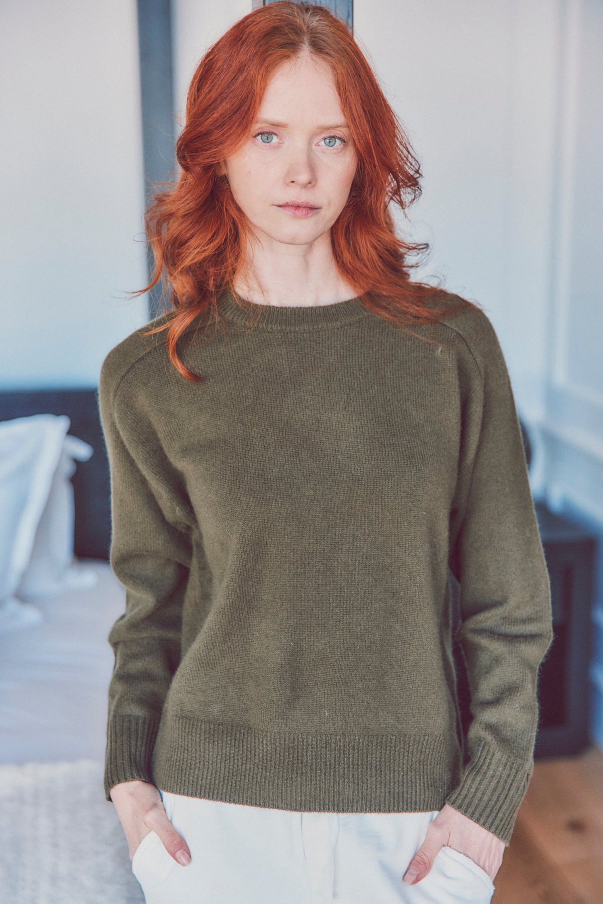 Alicia Cashmere Long Boxy Crew