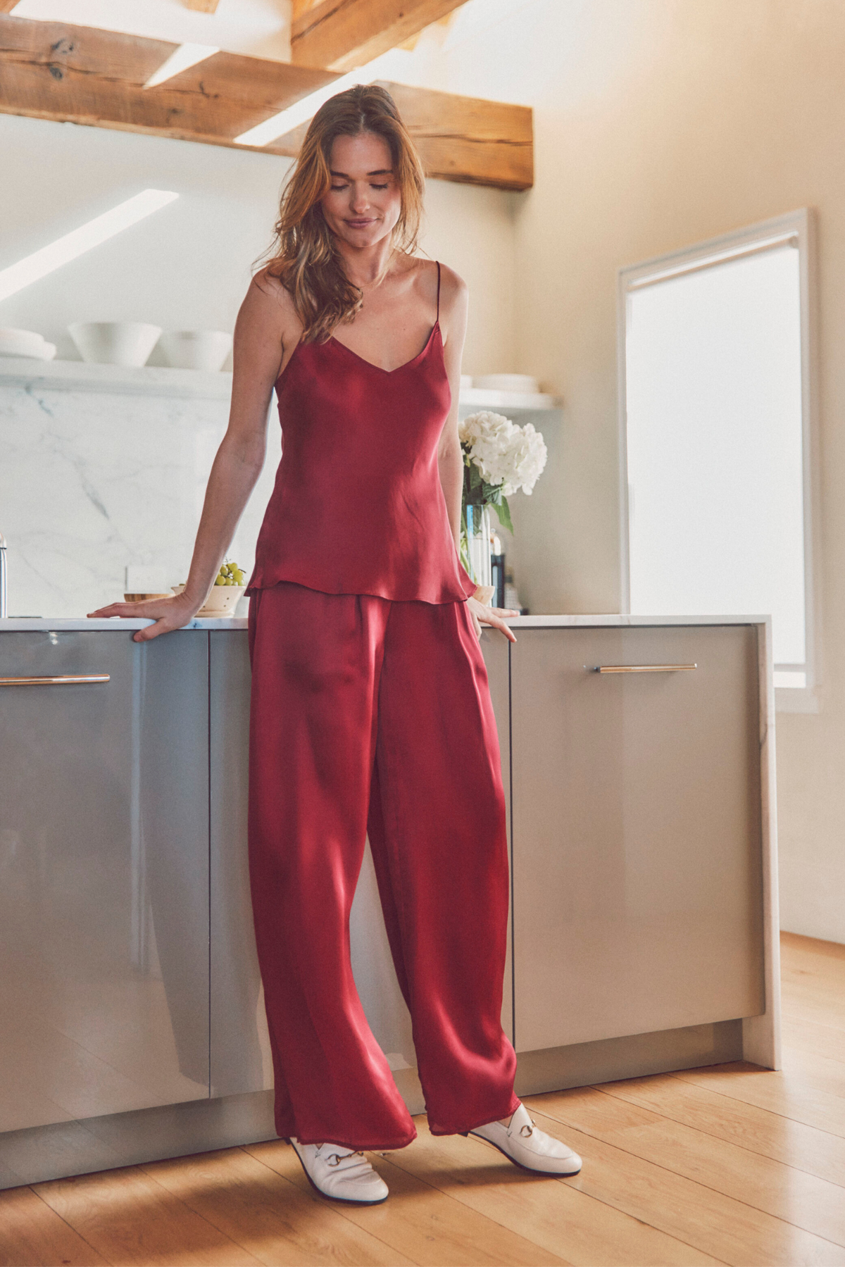 Elastic Waist Wide-Leg Pants Free Shipping $100+ Leallo