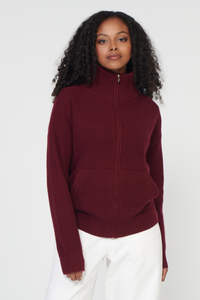 Bay Street Cashmere Zip Up