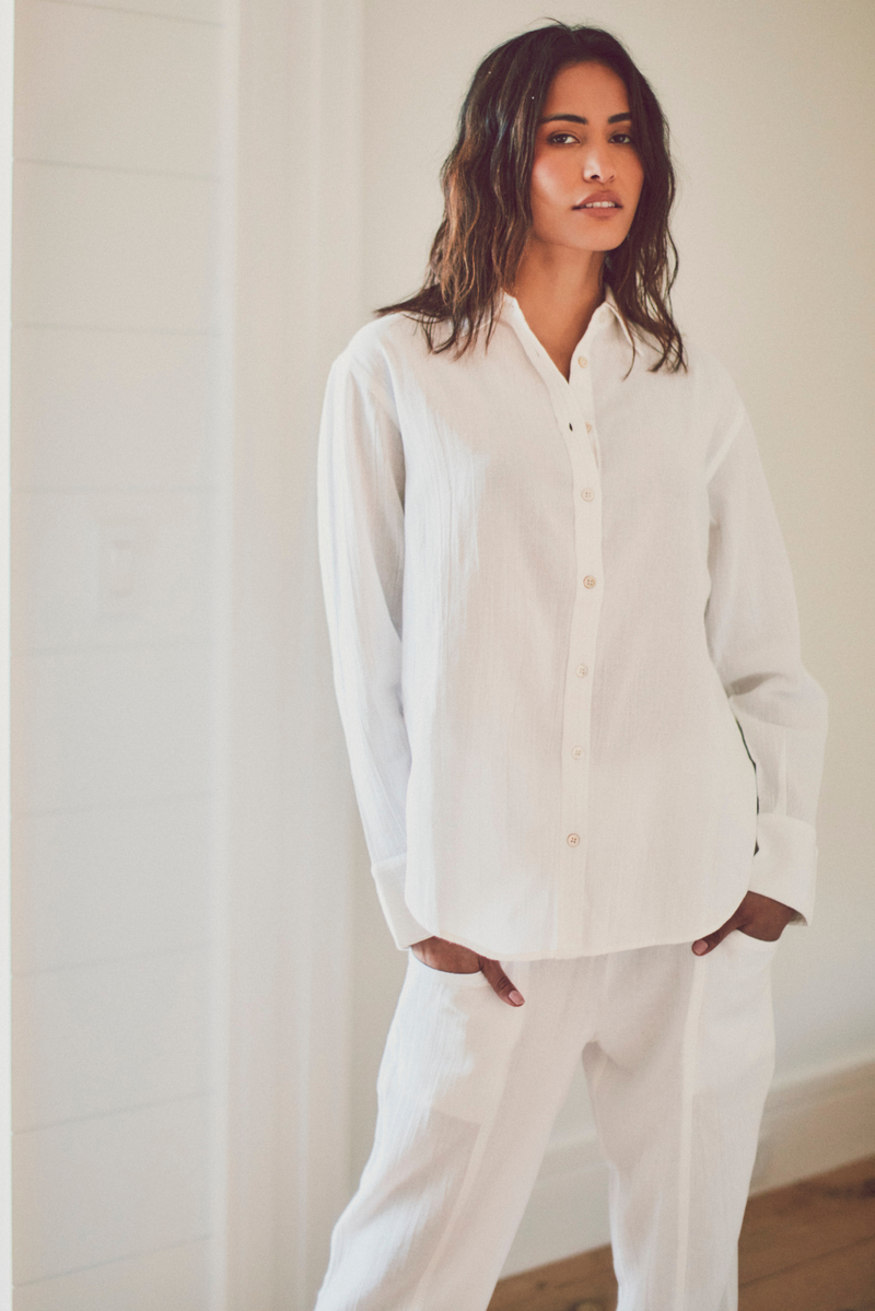 Kelli Gauze Button-Down