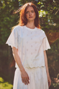 Cambria Eyelet Tee