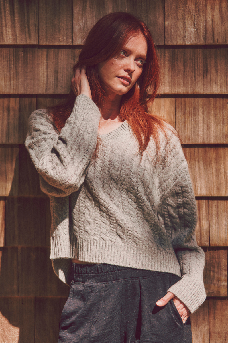 Maidstone Cable V-Neck