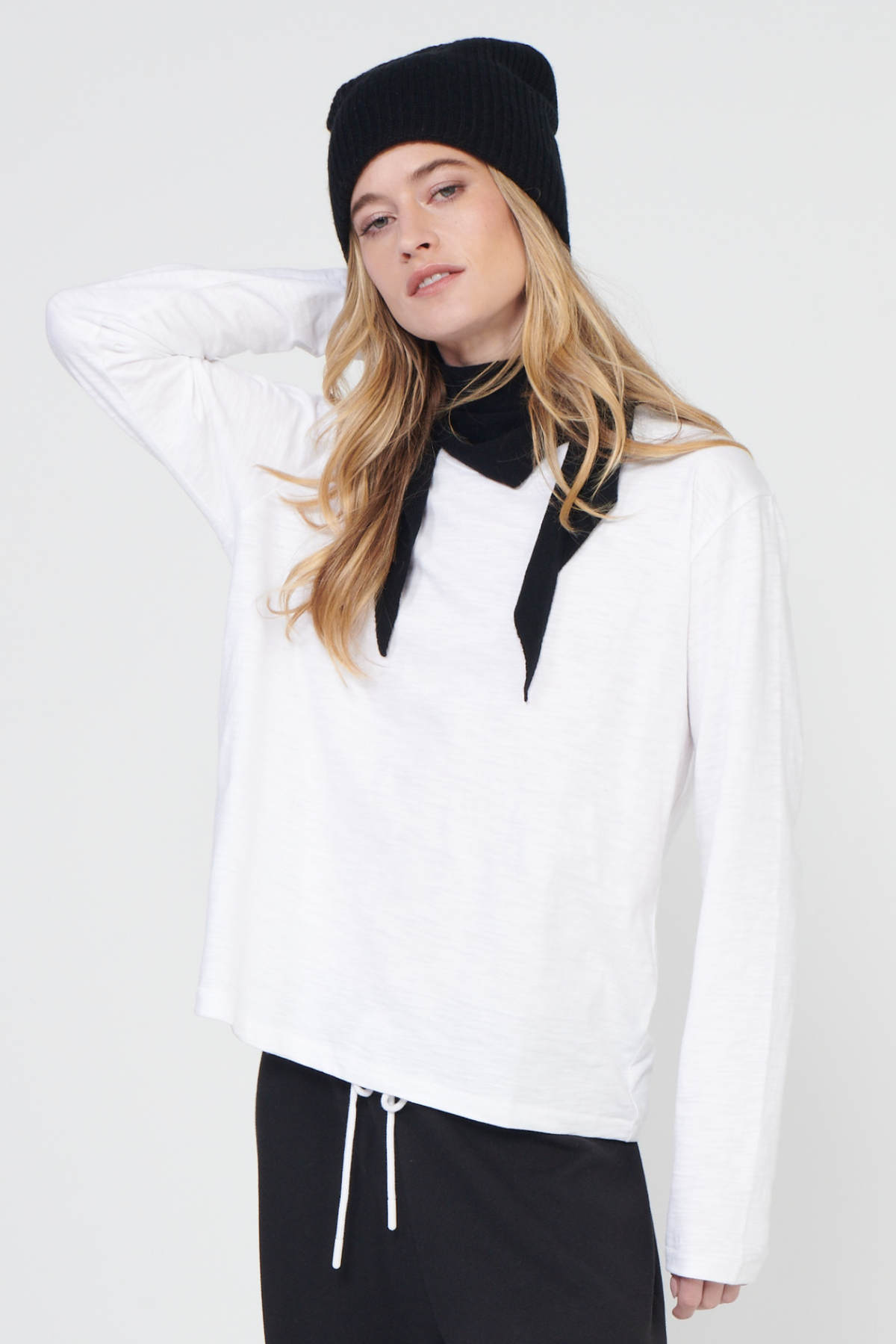 Cashmere Ribbed Beanie