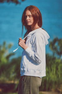 Stella Zip Hoodie in Slub Cotton