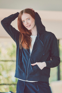 Stella Zip Hoodie in Slub Cotton