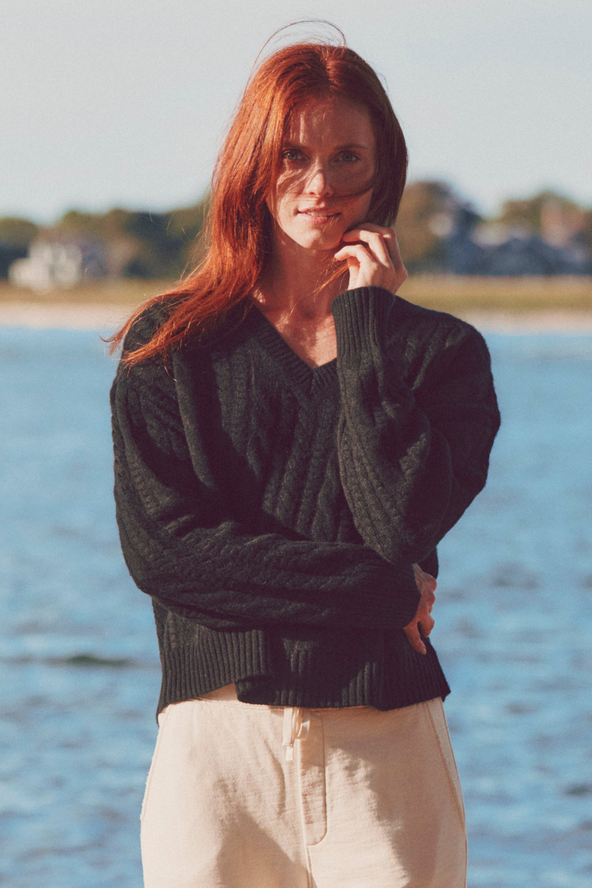 Maidstone Cable V-Neck