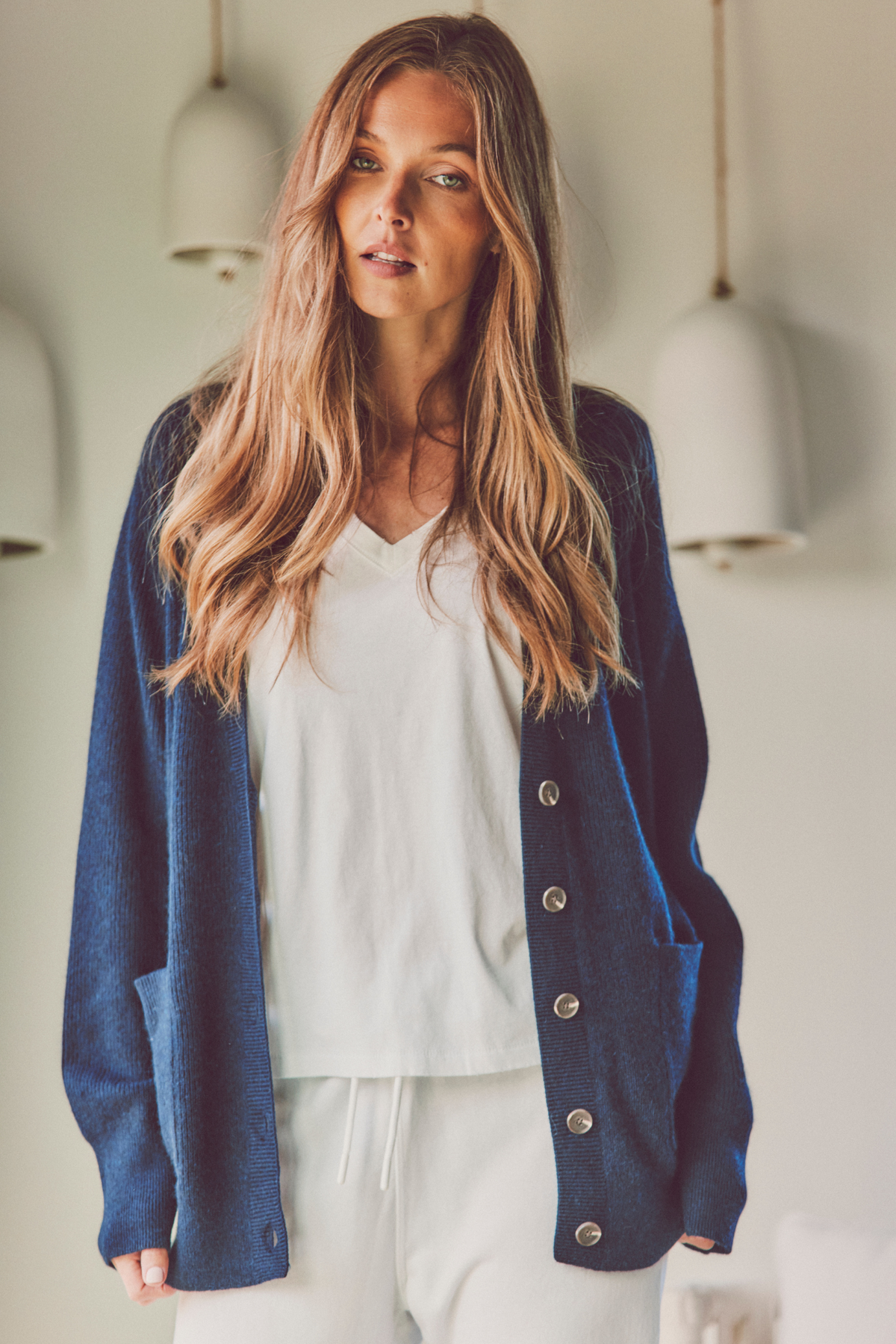 Jesse Ribbed Cashmere Cardigan