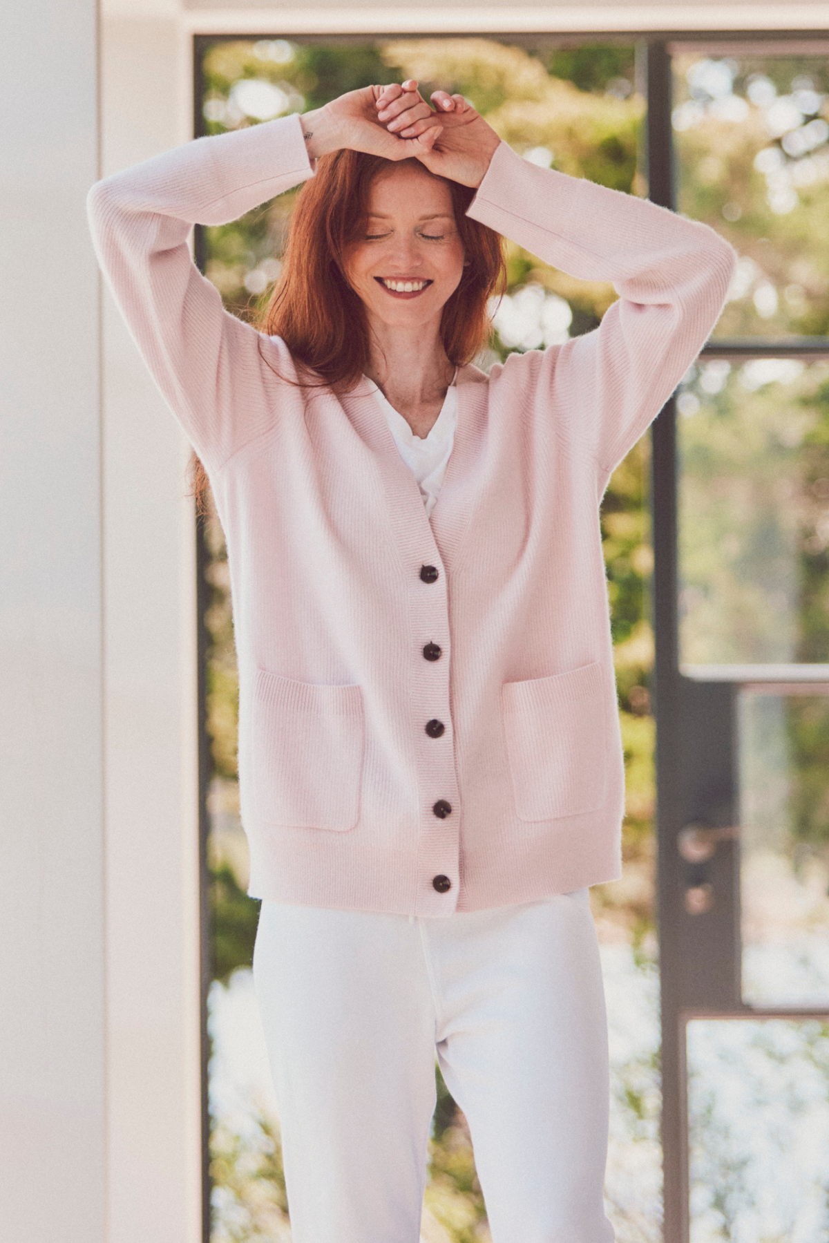 Jesse Ribbed Cashmere Cardigan