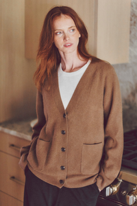 Jesse Ribbed Cashmere Cardigan