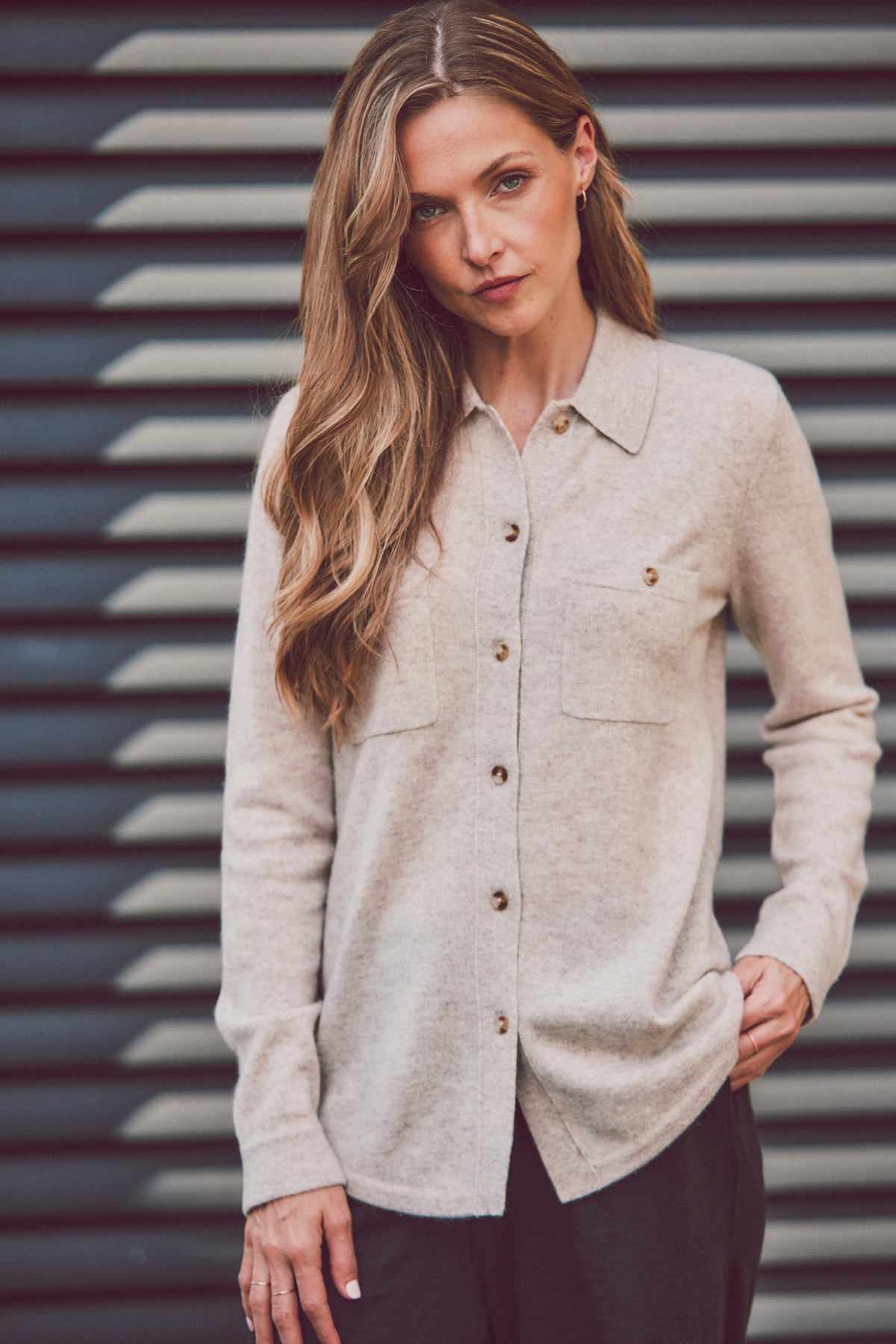 Sharon Cashmere Button-Down