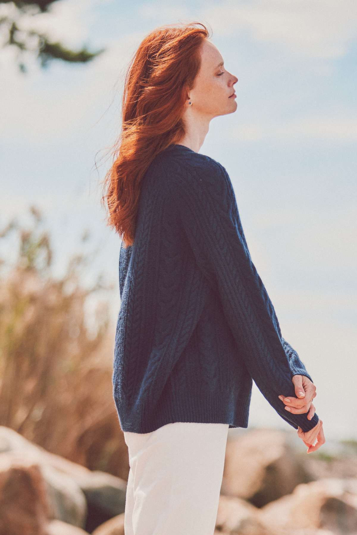 Montauk Cashmere Cable Crew