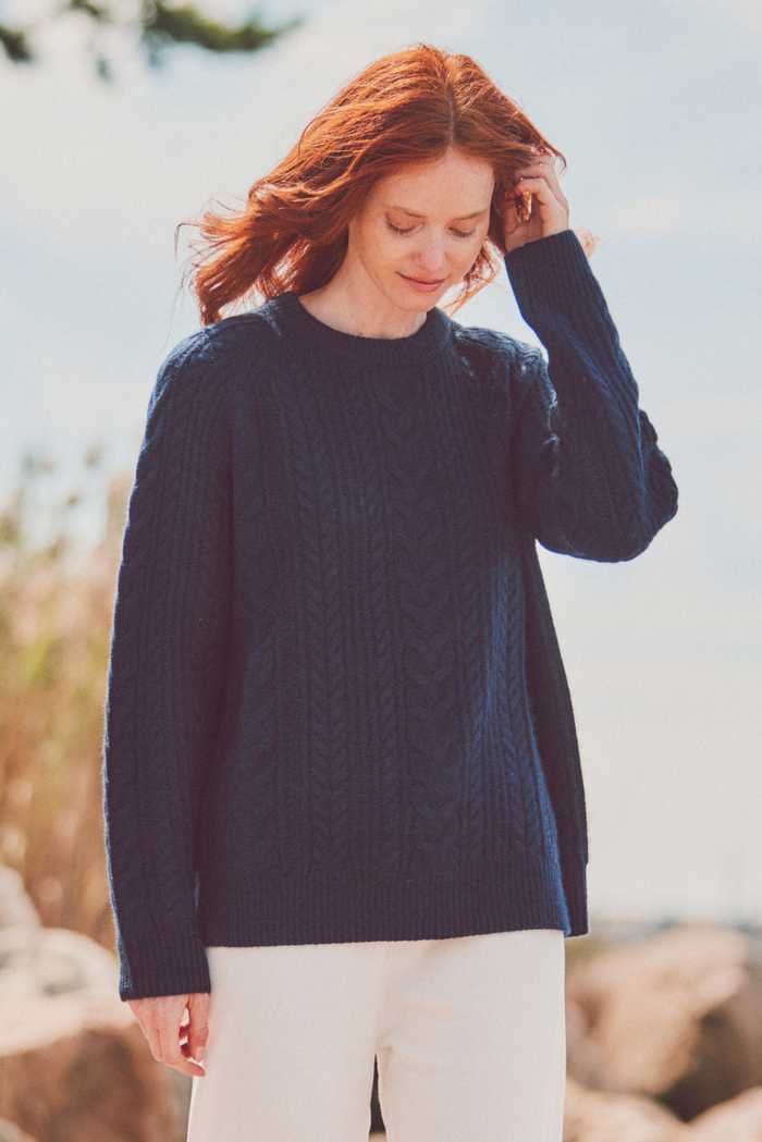 Montauk Cashmere Cable Crew