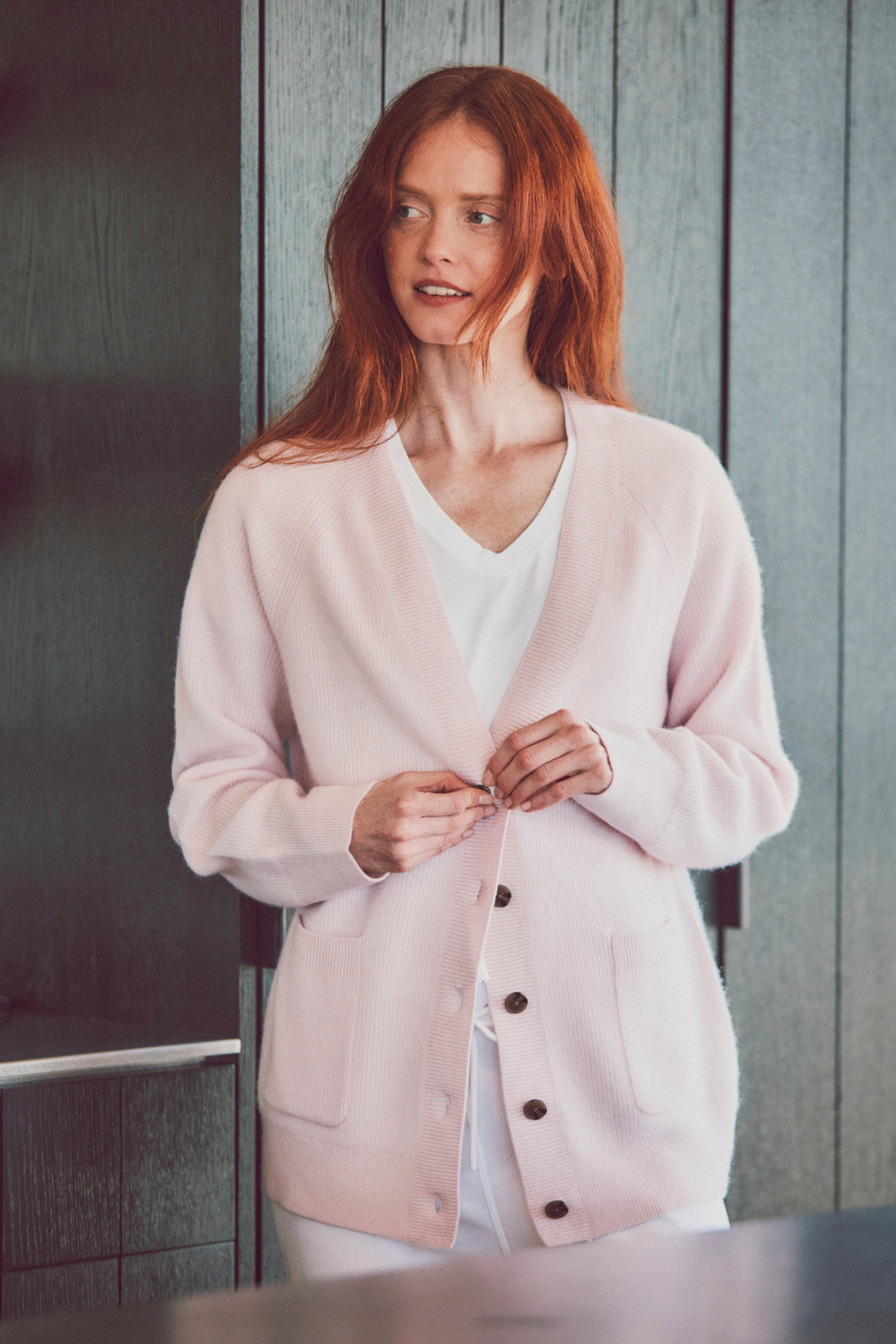 Jesse Ribbed Cashmere Cardigan