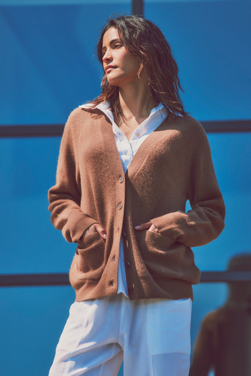 Jesse Ribbed Cashmere Cardigan
