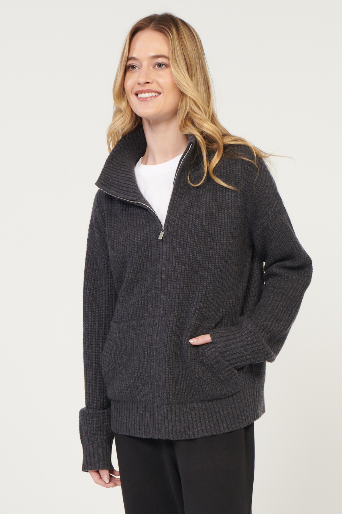 Bay Street Cashmere Zip Up