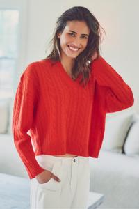 Maidstone Cable V-Neck