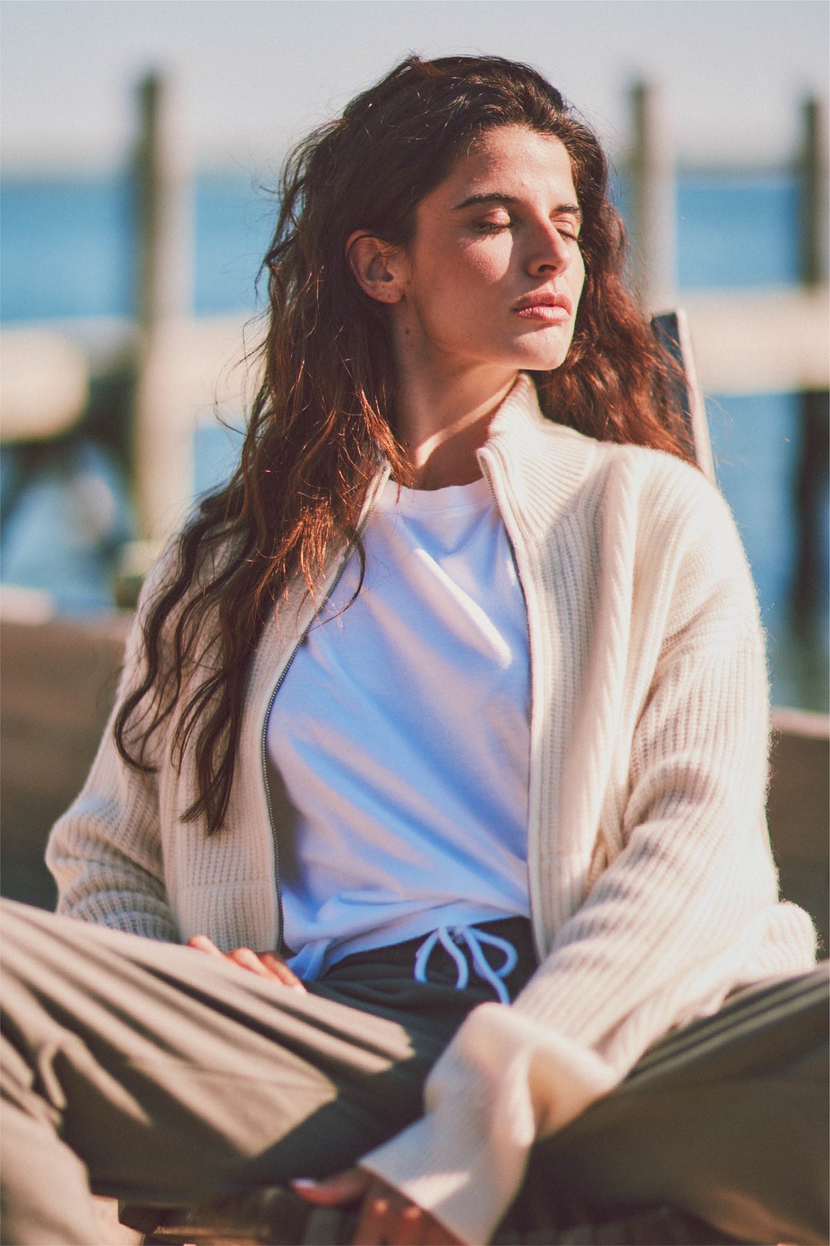 Bay Street Cashmere Zip Up