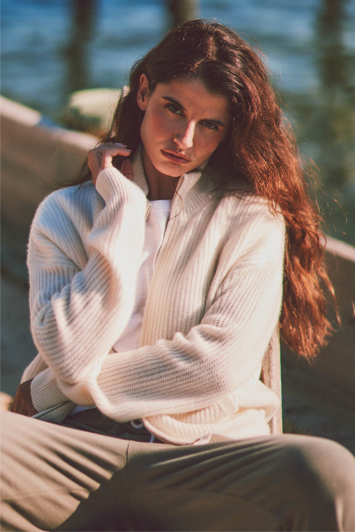 Bay Street Cashmere Zip Up