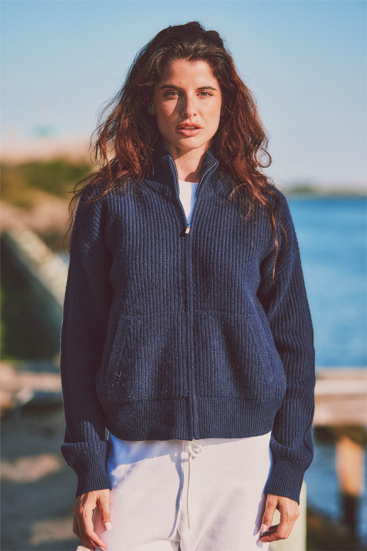 Bay Street Cashmere Zip Up