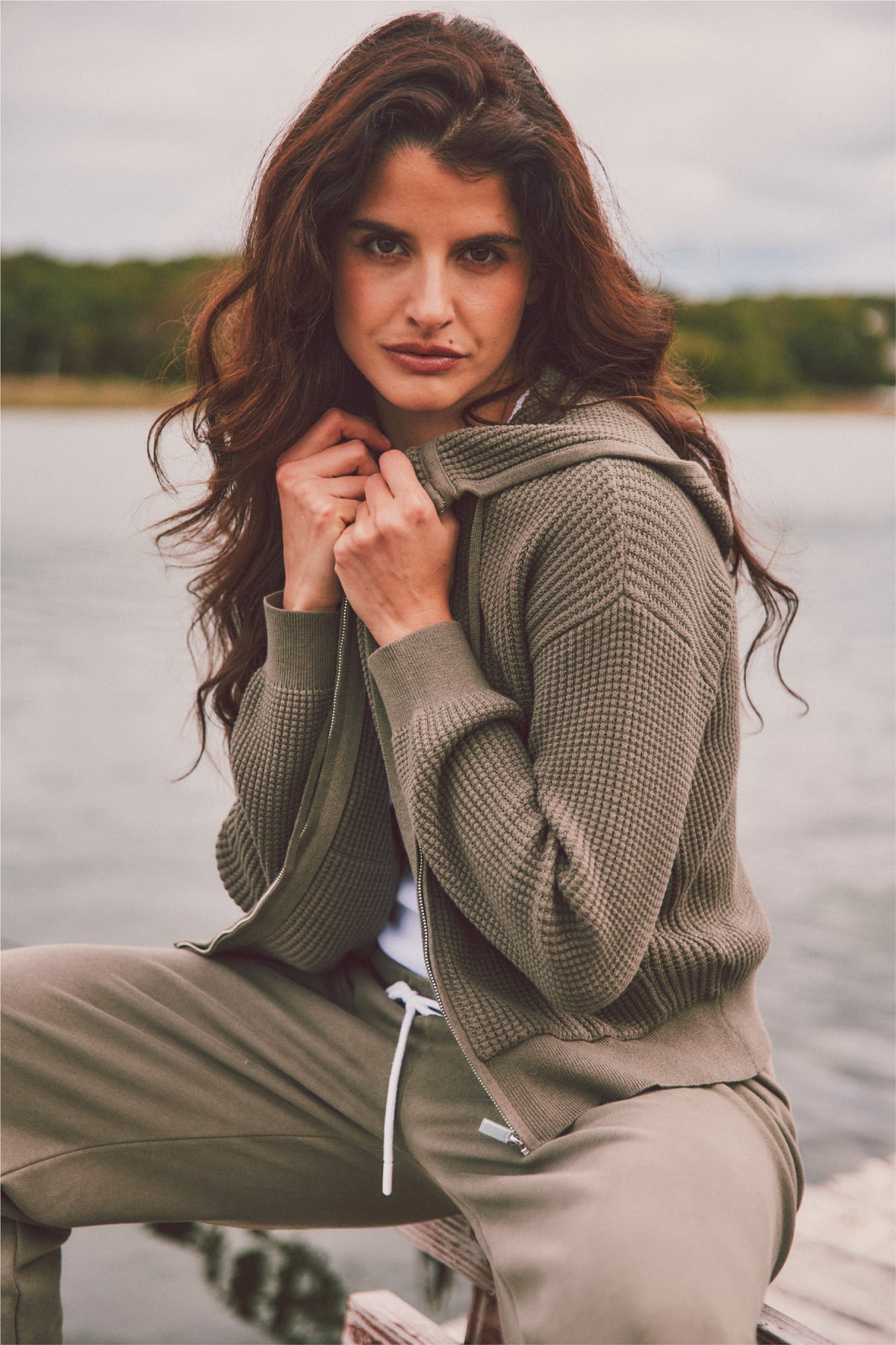 Beach Lane Waffle Hoodie