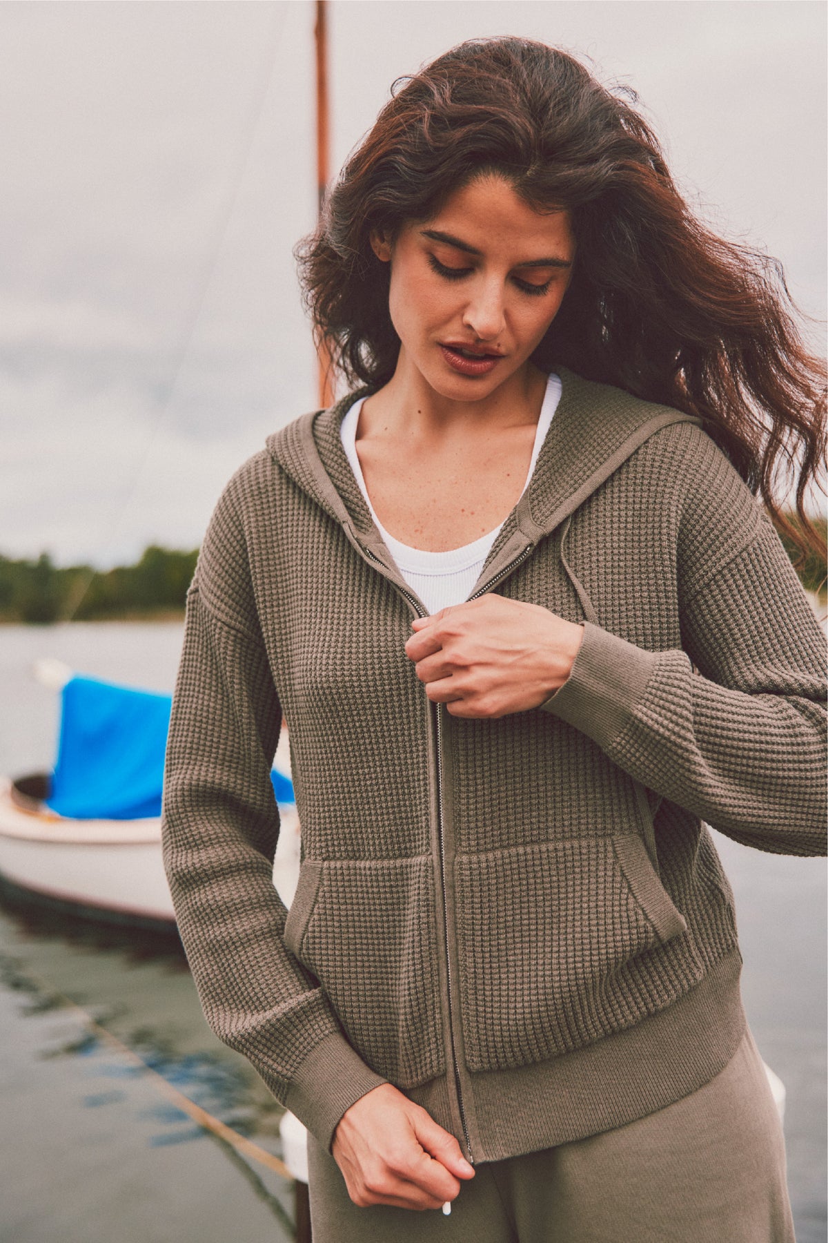 Beach Lane Waffle Hoodie