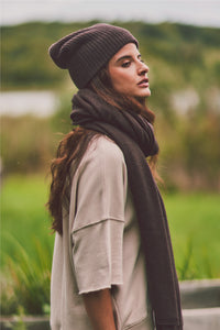 Cashmere Ribbed Beanie