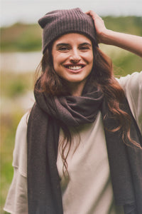 Cashmere Ribbed Beanie