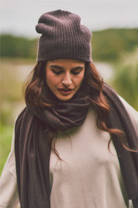 Cashmere Ribbed Beanie