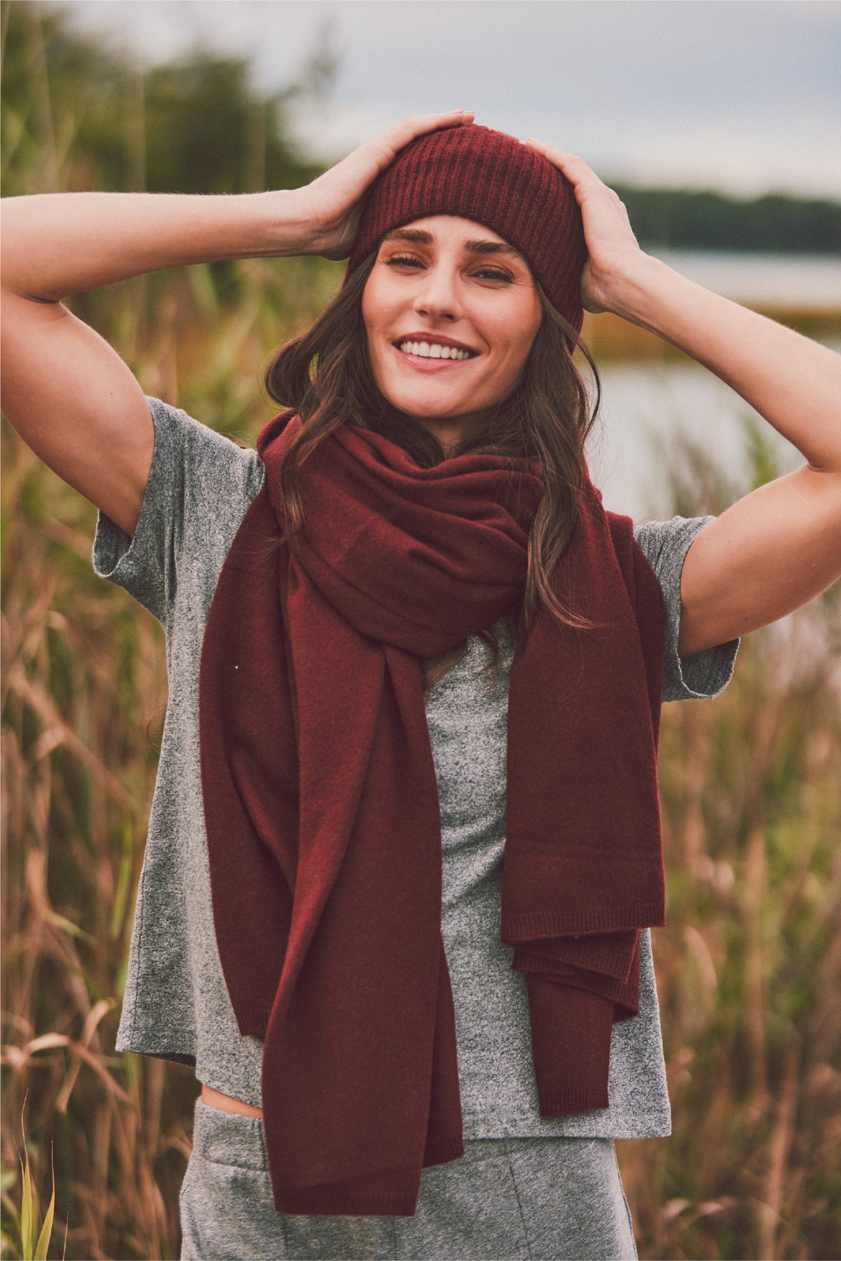 Cashmere Ribbed Beanie