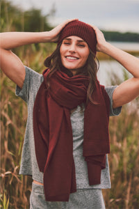 Cashmere Ribbed Beanie