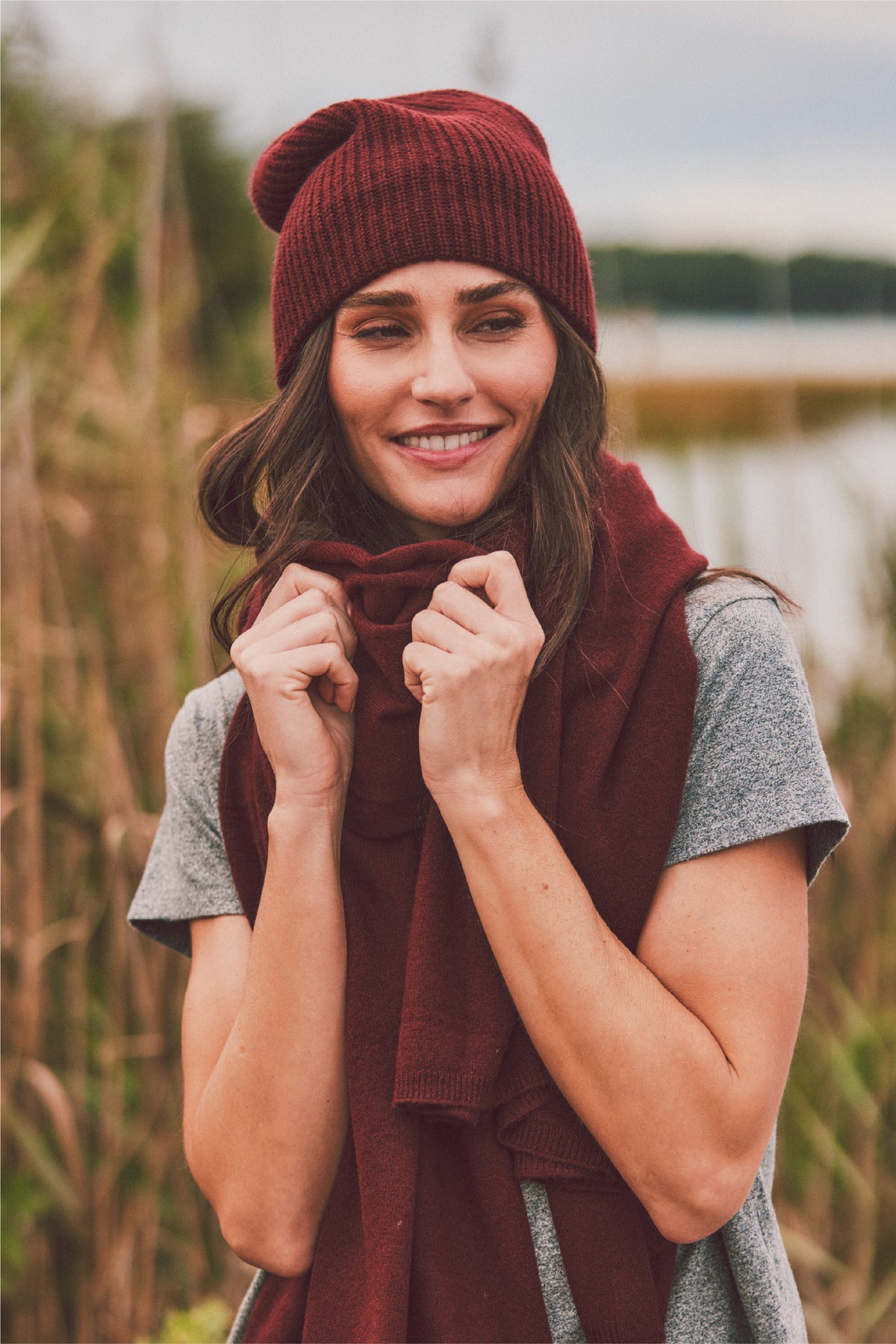 Cashmere Ribbed Beanie