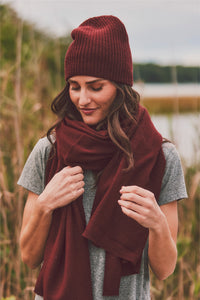 Cashmere Ribbed Beanie