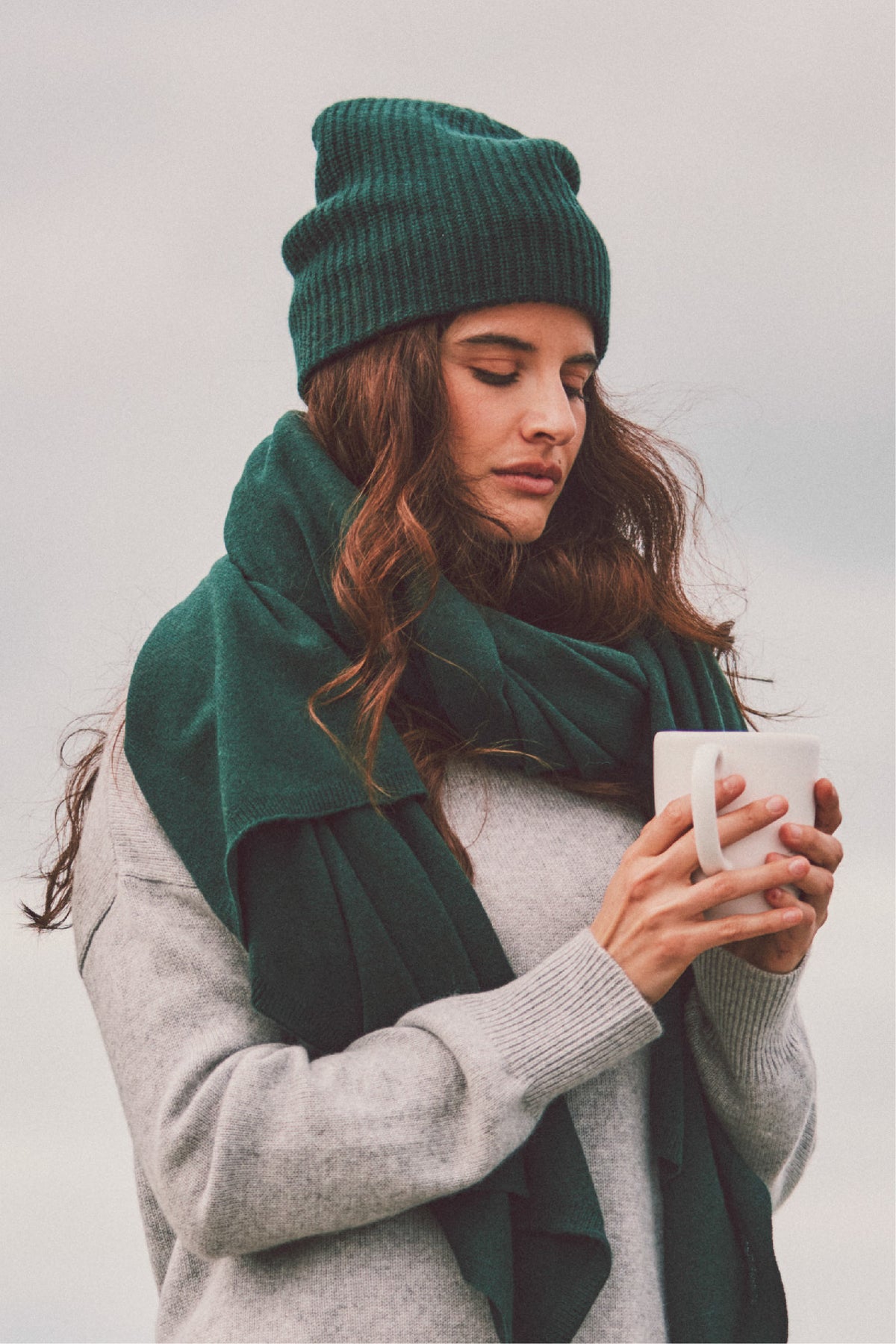 Cashmere Ribbed Beanie