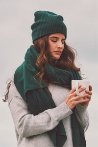 Cashmere Ribbed Beanie